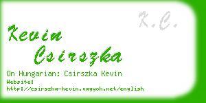 kevin csirszka business card